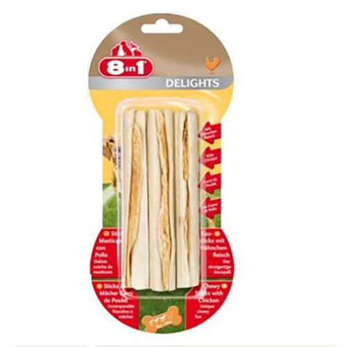 8 In 1 Delights Sticks 3´Lü Stik Ağız Temizleme Kemiği 75 Gr