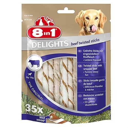 8in1 Delights Köpekler İçin Biftekli Ödül Çubuğu 190 Gr