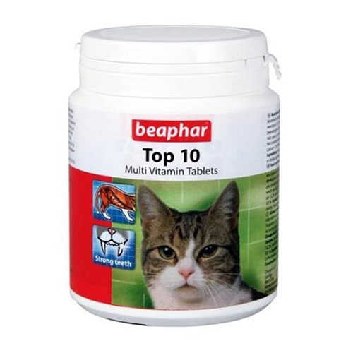 Beaphar Top 10 Kedi Vitamin 180 Tablet - Thumbnail