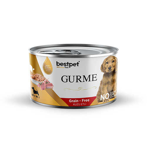 Bestpet Gurme Junior Puppy Mini Irk Kuzulu Parça Etli Jelly Yavru Köpek Konservesi 200 Gr - Thumbnail