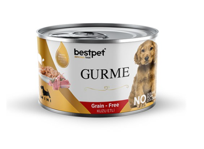 Bestpet Gurme Junior Puppy Mini Irk Kuzulu Parça Etli Jelly Yavru Köpek Konservesi 200 Gr - Thumbnail