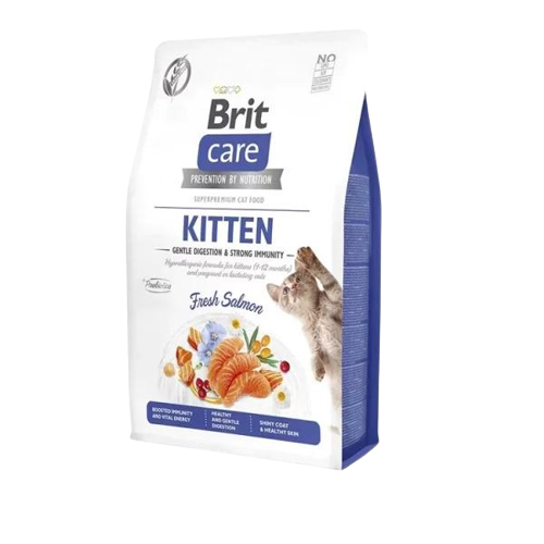 Brit Care Gentle Digestion & Strong Immunity Somonlu Tahılsız Yavru Kedi Maması 7 Kg