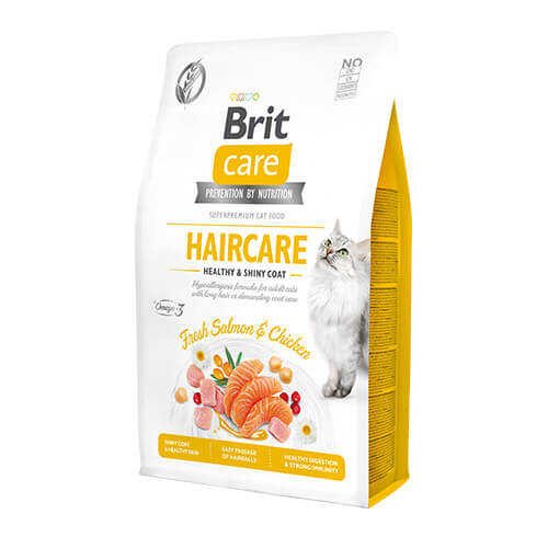 Brit Care Haircare Hypo-Allergenic Deri ve Tüy Sağığı için Tahılsız Yetişkin Kedi Maması 7kg