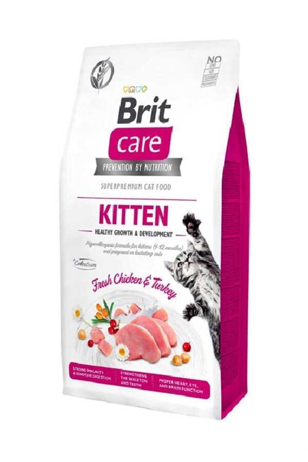 Brit Care Hipoalerjenik Kitten Tahılsız Tavuk ve Hindili Yavru Kedi Maması 2 Kg - Thumbnail