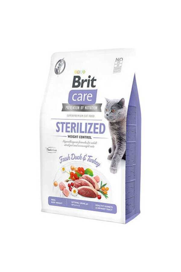 Brit Care Hipoalerjenik Sterilized Ördek ve Hindili Tahılsız Kısırlaştırımış Kedi Maması 2 Kg - Thumbnail