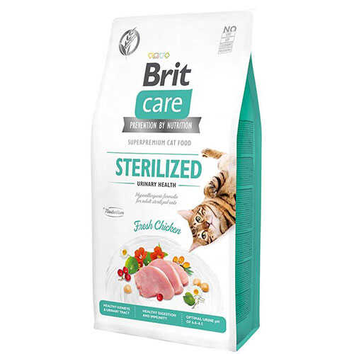 Brit Care Hipoalerjenik Sterilized Urinary Tahılsız Tavuklu Kısırlaştırılmış Kedi Maması 7 Kg - Thumbnail