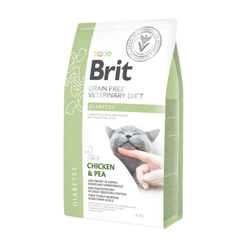 Brit Veterinary Diet Diabetes Diyabet Hastalığı oln Kediler için Tahılsız Kedi Maması 2 Kg