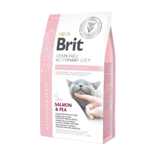 Brit Veterinary Diet Hypo-Allergenic Cilt Sağlığı Destekleyici Tahılsız Kedi Maması 2 Kg