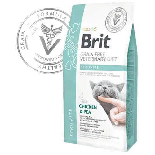 Brit Veterinary Diets Struvite Tahılsız Tavuk Bezelye Kedi Maması 5 Kg