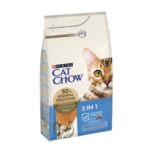 Cat Chow Feline 3 in 1 Hindi Etli Yetişkin Kedi Maası 1,5 Kg