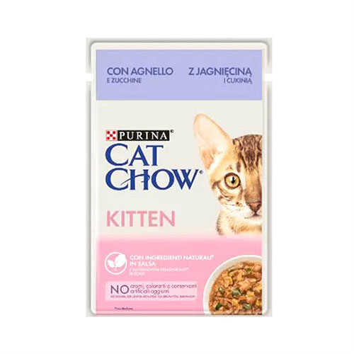 Cat Chow Kitten Yavru Kuzu Etli Yaş Kedi Maması 12x85 Gr