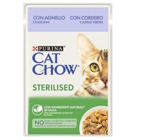 Cat Chow Kuzu Etli Kısırlaştırılmış Yaş Kedi Maması 85 Gr