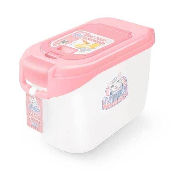 Cat Idea Mama Saklama Kabı 2 Kapaklı 5-7 Kg Pembe