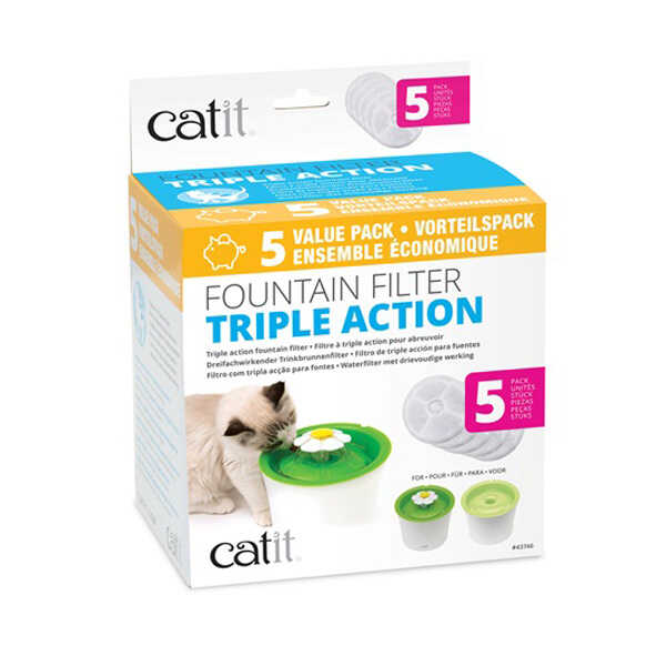 Catit 2.0 Triple Action Filter 5 pack - Thumbnail