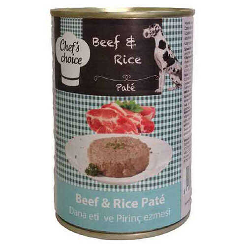 Chefs Choice Köpek Beef Rice Pate Konservesi 400 Gr