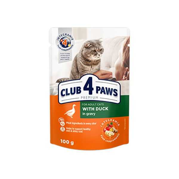 Club4Paws Ördekli Premium Pouch Kedi Maması 100Gr