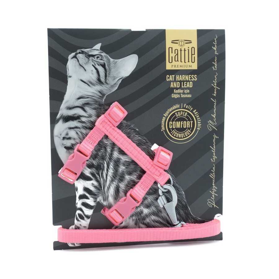 Doggie Kedi Göğüs & Gezdirme Takımı Pembe 1x25-40Cm