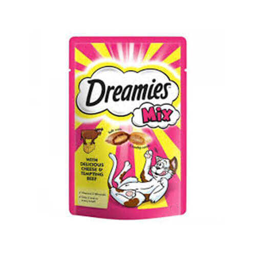 Dreamies Mix İç Dolgulu Sığır Etli ve Peynirli Kedi Ödül Bisküvisi 60gr