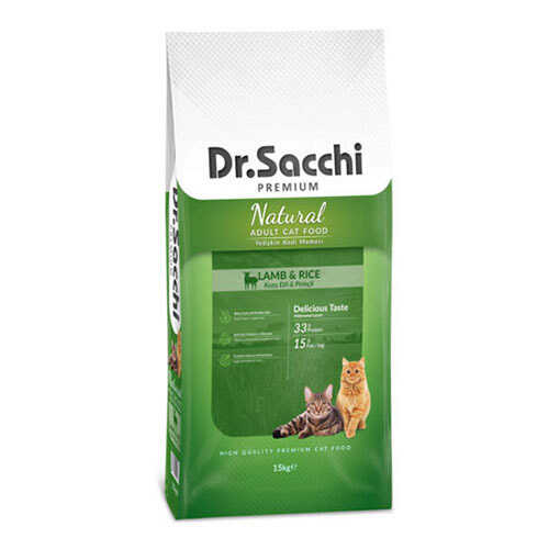 Dr.Sacchi Premium Natural Kuzulu Ve Pirinçli Yetişkin Kedi Mamasi 15 Kg