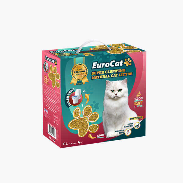 Eurocat Topaklanan Doğal Kedi Kumu 8 Lt