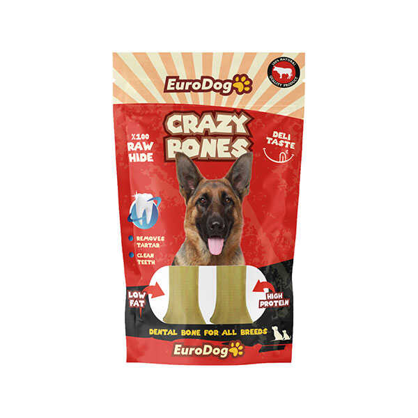 EuroDog Crazy Bone Pres Kemik 12 cm 2 Li