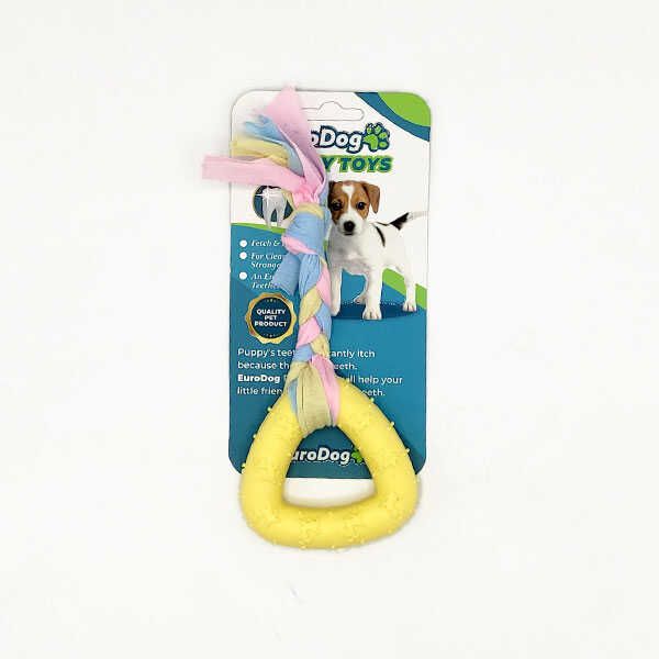 EuroDog Puppy Toys Sarı Üçgen Diş Kaşıma Oyuncağı