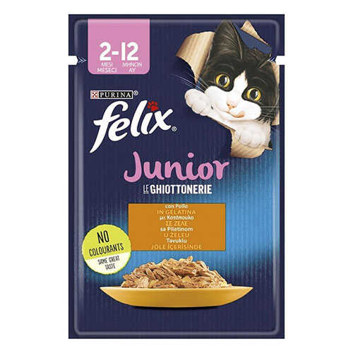 Felix Junior Tavuklu Yavru Kedi Pouch 12x85 Gr