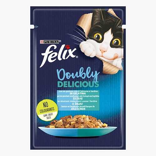 Felix Somonlu & Sardalyalı Yetişkin Kedi Konservesi 6x85 Gr