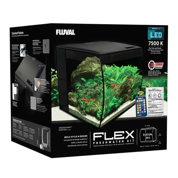 Fluval Flex Akvaryum 34 Lt Siyah - Thumbnail