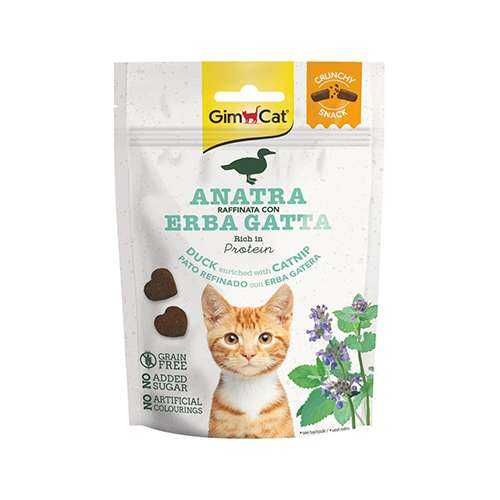 Gimcat Crunchy Snacks Duck & Catnip Tahılsız Kedi Ödülü 50 Gr