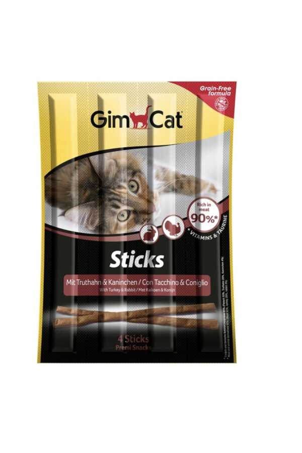 Gimcat Kedi Ödül Çubuğu Sticks Hindi Tavşan 4lü 20gr - Thumbnail