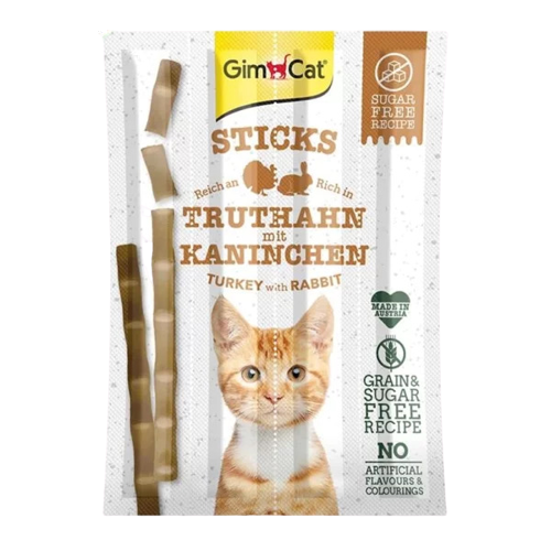 Gimcat Kedi Ödül Çubuğu Sticks Hindi Tavşan 4lü 20gr - Thumbnail