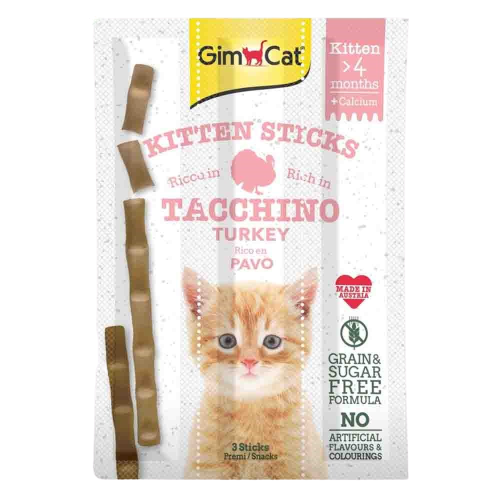 Gimcat Kedi Ödül Çubuğu Sticks Kitten Hindi 3x3gr - Thumbnail