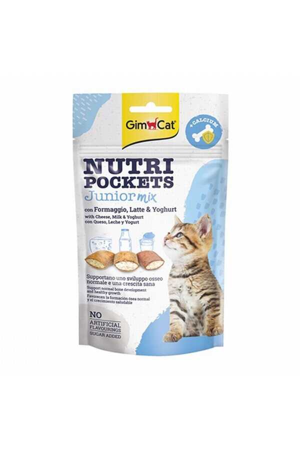 GimCat Nutripockets Mix Yavru Kedi Ödülü 60 gr - Thumbnail