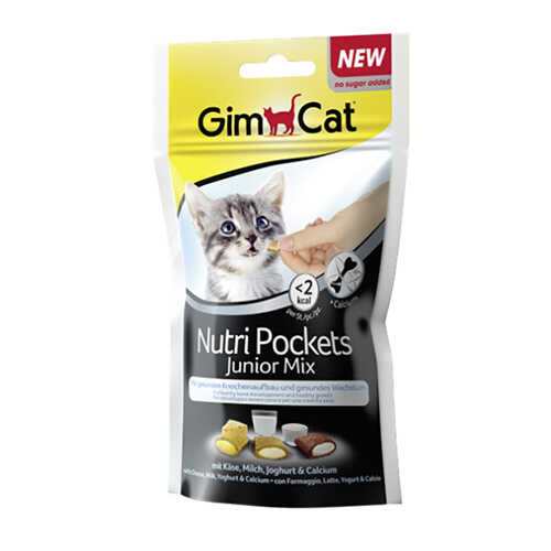 GimCat Nutripockets Mix Yavru Kedi Ödülü 60 gr - Thumbnail