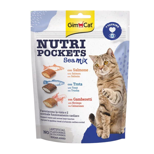 Gimcat Nutripockets Sea Mix Taurinli Kedi Ödül Tableti 150 Gr - Thumbnail