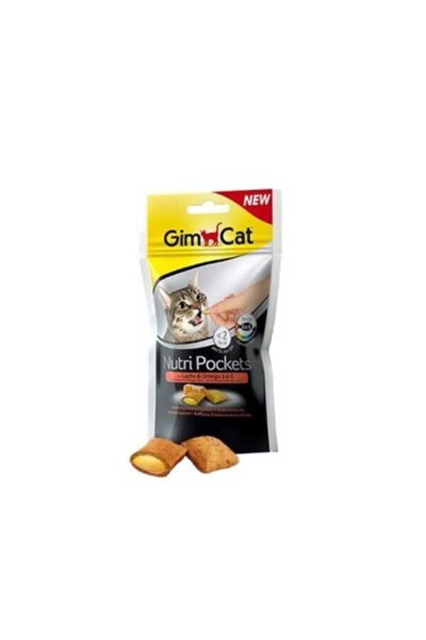 Gimcat Nutripockets Somonlu ve Omega 3x6 Kedi Ödülü 60 Gr - Thumbnail