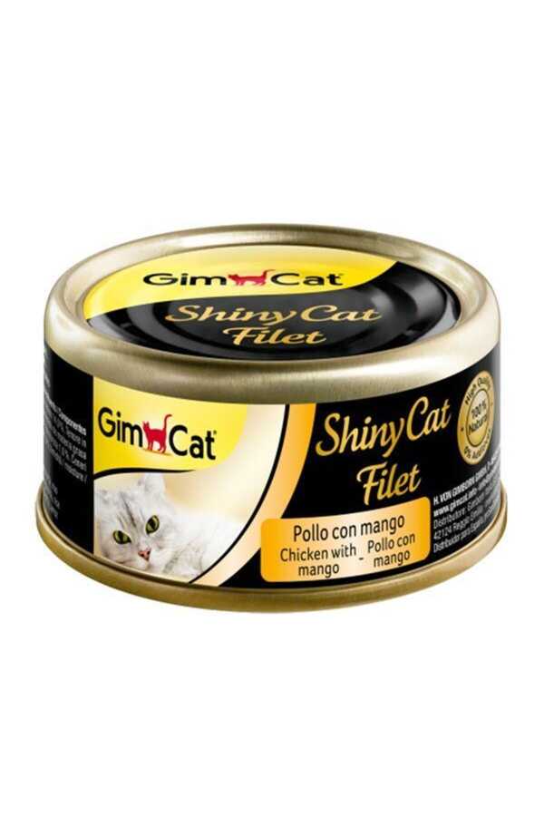 Gimcat Shinycat Kıyılmış Fileto Öğünlük Kedi Konservesi Tavuklu ve Mangolu 70 gr - Thumbnail