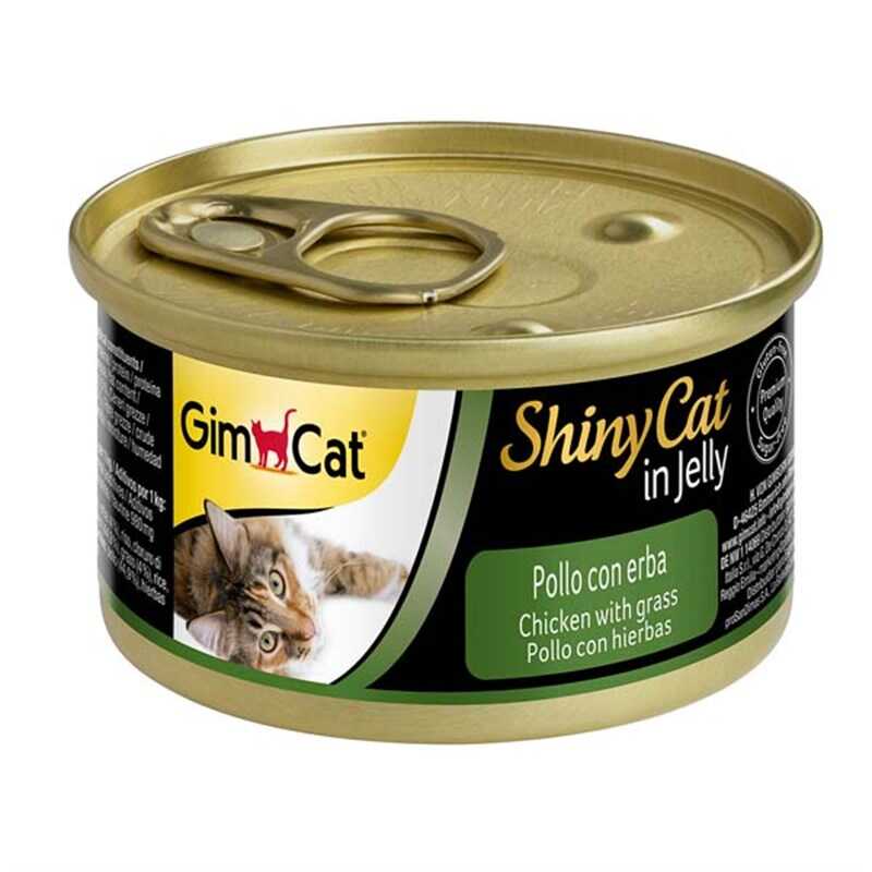 Gimcat Shinycat Tavuklu Ve Çimenli Yetişkin Kedi Konservesi 70 gr - Thumbnail