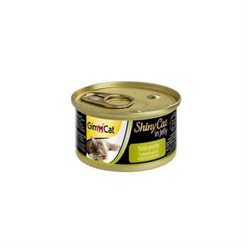 Gimcat Shinycat Tuna Balıklı Çimenli Yetişkin Kedi Konservesi 70 Gr