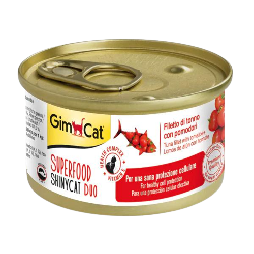 GimCat Superfood Ton Balıklı ve Domatesli Yetişkin Kedi Konservesi 70Gr