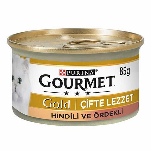 Gourmet Gold Ördek ve Hindili Yetişkin Kedi Konservesi 85 gr - Thumbnail