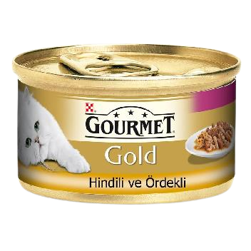 Gourmet Gold Ördek ve Hindili Yetişkin Kedi Konservesi 85 gr - Thumbnail