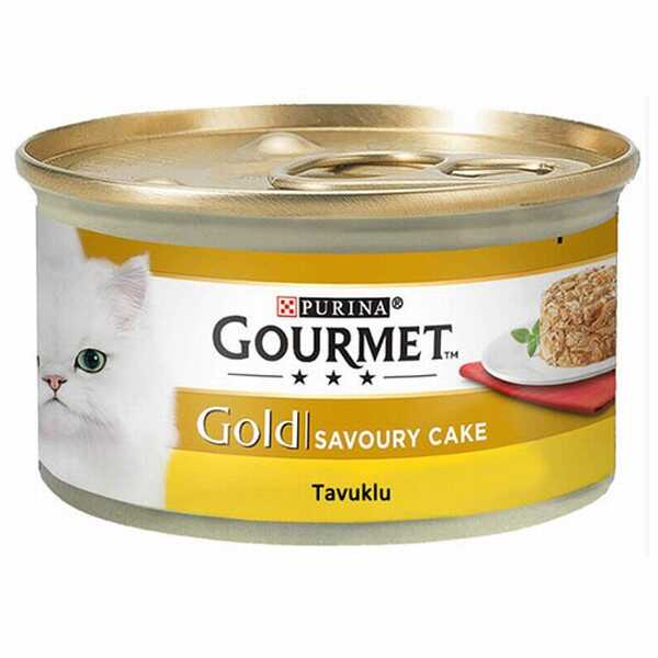 Gourmet Gold Savoury Cake Parça Etli Tavuklu Yetişkin Kedi Konservesi 85 Gr - Thumbnail