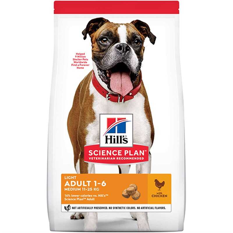 Hills Adult Light Medium Tavuklu Yetişkin Köpek Maması 2.5 kg