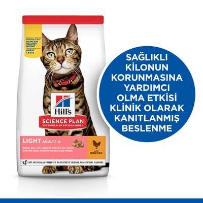 Hills Light Tavuklu Diyet Yetişkin Kedi Maması 1,5 Kg - Thumbnail