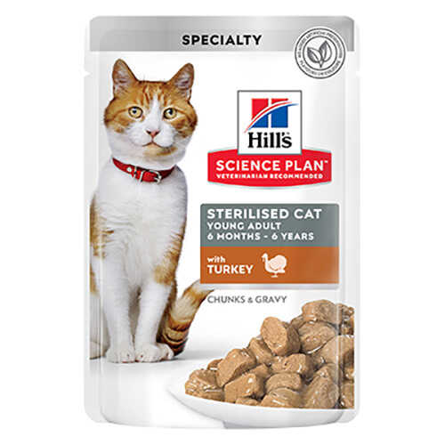 Hills Sterilised Hindili Pouch Kısırlaştırılmış Kedi Konservesi 85 Gr - Thumbnail