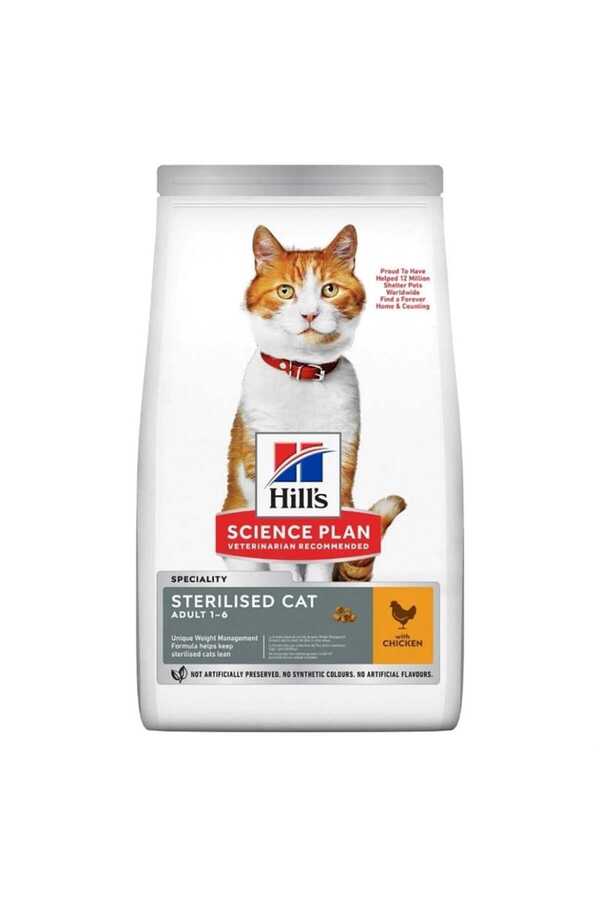 Hills Young Sterilised Tavuklu Kısırlaştırılmış Yetişkin Kedi Maması 10 Kg - Thumbnail