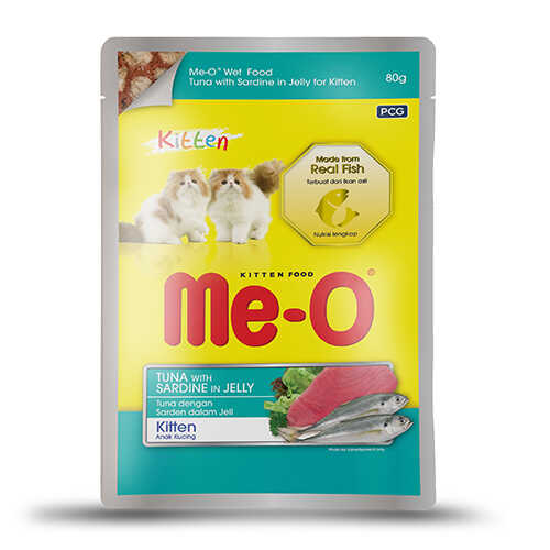 Meo Ton Balıklı ve Sardalyalı Yavru Kedi Pouch Konservesi 12x80 Gr