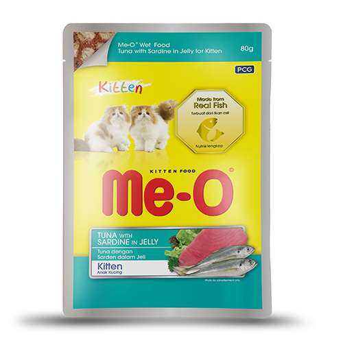 Meo Ton Balıklı ve Sardalyalı Yavru Kedi Pouch Konservesi 24x80 Gr